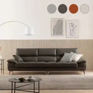 [삼익가구]디아나 통가죽 천연면피 4인 소파(스툴제외)