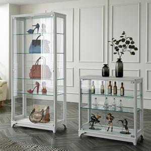 4면유리 / 옵틱 800 유리 장식장 거실 진열장 쇼케이스 그릇장 양주장