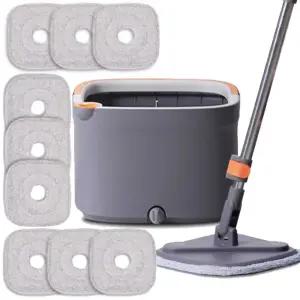 TV 네모싹싹 밀대 물걸레 청소기 청소 회전 걸레 9장 본체