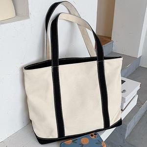 투웨이 캔버스 토트 숄더 쇼퍼 데일리 패브릭 에코백