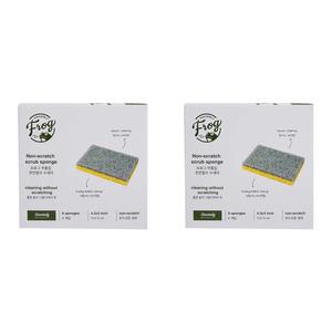 프로그 무흠집 천연펄프 수세미, 6개입, 2개