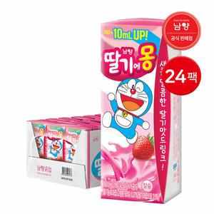 남양 새콤달콤한 딸기에몽 190ml 24팩 / 딸기우유