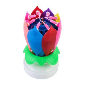 생일케이크 이벤트 기념일 회전 멜로디 연꽃초 무지개