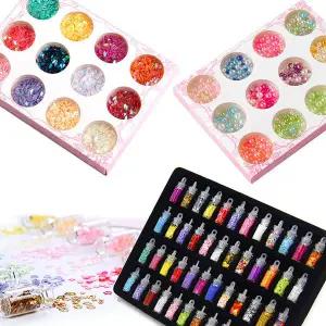 선택구매 스팡클 토핑 파츠 12종 세트 스팽글 글리터 만들기재료 diy 네일 슬라임