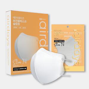 [기타]에어데이즈 슬림핏 KF94 마스크 소형 화이트 100매 마스크 새부리형 보건용