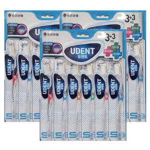 유한 유덴트 센서티브 나인 3+3개입 x3세트 칫솔