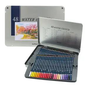 문화연필 전문가용 수채화색연필 워터칼라 수채색연필 48색