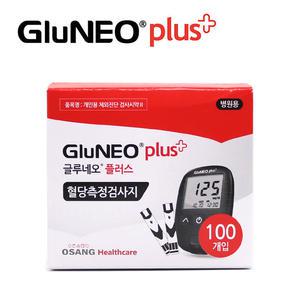 글루네오 플러스 혈당 시험지 100매 유효기간 26년 11월 당 당뇨 검사지 측정지 체크지