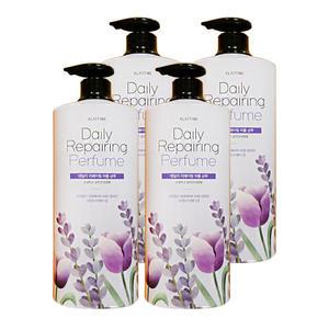 엘지 엘라스틴 데일리 리페어링 퍼퓸 샴푸 1100ml 4개 헤어 대용량