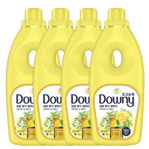 [다우니] 생화 향기 컬렉션 시트러스 앤 버베나 1L x 4개