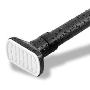 하이어데코 25mm 무타공 다용도 길이조절 커튼봉 블랙, 70~120cm