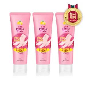 온더바디 코튼풋 발각질벗자 풋스크럽 150g x 3개