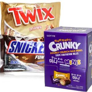 스니커즈 500g+트윅스500g+더블크런치바665g 미니 대용량