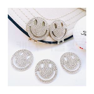 큐빅 스마일 골프볼마커 자석클립 볼마크