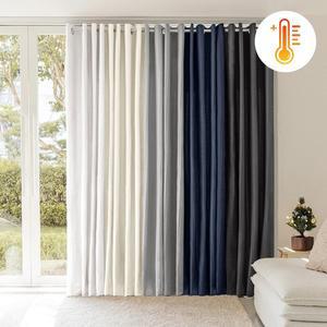 [라이크홈]콜드블럭 다운필 패딩 방한커튼 아일렛형 긴창 1P