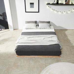 [인우드]다미란 라지킹 1800 저상형 깔판 침대 참죽 원목 프레임