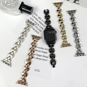 [수나르]애플워치11 10 9 8 7 6 SE 5 4 3 2 1 울트라 호환 글로우 슬림 메탈 스트랩 밴드 시계줄