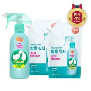 온더바디 코튼풋 발을씻자 풋샴푸 자몽 385ml x 1개 + 자몽리필 500ml x 2개