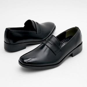 남성 끈없는 캐주얼 단화 블랙 정장 구두