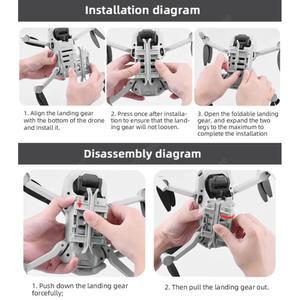 접이식 랜딩 기어 확장 높이 스크래치 방지 브래킷 지지대 프로펠러 커버 포함 DJI 미니 SE 미니 2 매빅 드