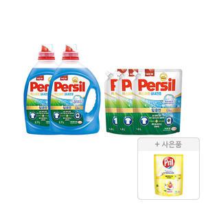 퍼실 엑스퍼트 실내건조 2.7L, 2개+퓨어프레시 1.8L, 3개+증정(프릴 시크릿 오브 베이킹소다 레몬 300ml, 1개)