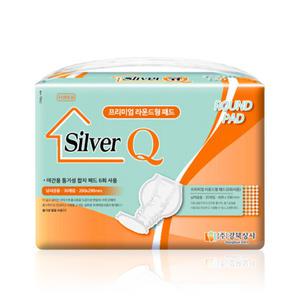 실버큐 오버나이트 라운드형 패드 (25매) 국내생산 성인용기저귀