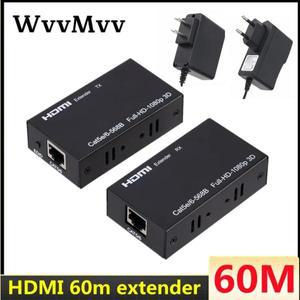 HD 100M HDMI 호환 익스텐더 연장 코드 컨버터 CAT 5e 6 6e Cat5e 6 Cat6 UTP RJ45 LAN 네트워크 카드 이더