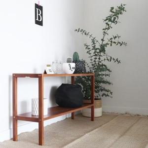 벤트리 브라우니 원목 벤치 2단선반 100cm