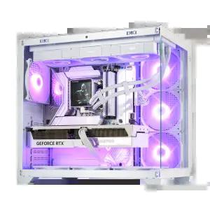 피씨스토어 화이트 감성 어항 PC 라이젠5 7500F RTX5060 360 수냉쿨러 영상편집 (32GB, M.2 1TB)