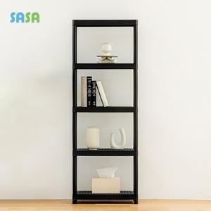 가구 뚝딱600 무볼트 조립식 플라스틱 앵글선반 5단 블랙