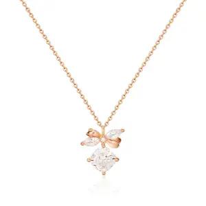 18K 리본 스퀘어 컷팅 큐빅 체인목걸이 MNN40244