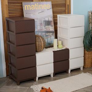 보노하우스 가든 라탄 서랍장 일반형 2단 플라스틱 수납장