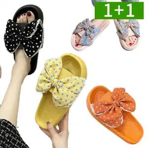 [1개+1개] 실내 슬리퍼 쿠션 EVA 발편한 여성실내화 거실화 층간소음 사무실 슬리퍼