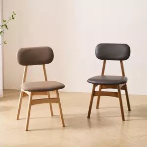 모노 고무나무원목 식탁의자 - 2color (1+1)