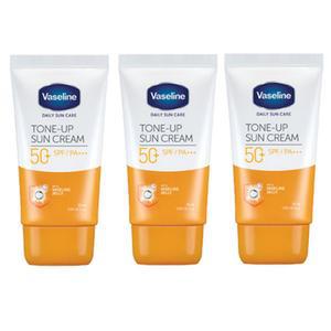 바세린 데일리 선케어 톤업 선크림 50ml 3개