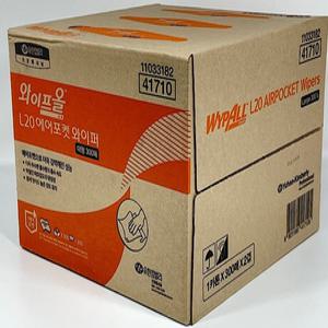 보루 와이프올 41710 산업용 에어포켓 와이퍼 L20 대형 300매 면 생지 색 부직포보루