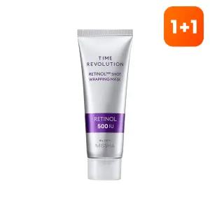 [1+1][미샤] 타임레볼루션 레티놀 500샷 랩핑 마스크 80g