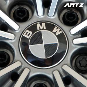 ArtX BMW 알루미늄 휠캡 엠블렘 카본패브릭 데칼스티커(허브캡 엠블럼)