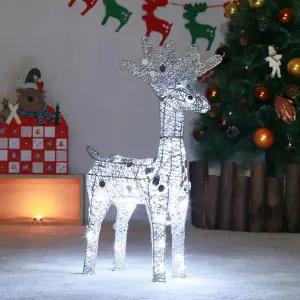 [도토로]50cm LED 반짝반짝 루돌프 사슴 장식(실버)