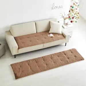 [모던하우스] 모던하우스 포근한 인조 래빗퍼 소파패드 3인 기본형 60x180 브라운 EM1124039