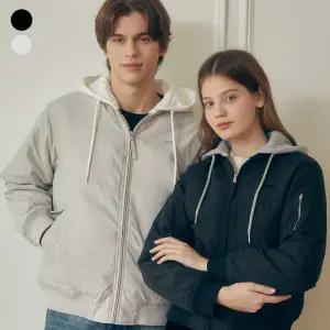 [롯데백화점]게스 남여공용 후디 디테쳐블 항공패딩 MO4W9893