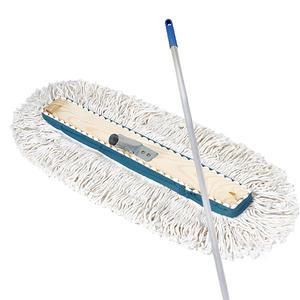 옳은유통 국산 원사(꼰사)밀마포90cm 알루미늄봉120cm세트/ 학교 강당 막대 밀대 마포 걸레 바닥 청소용품