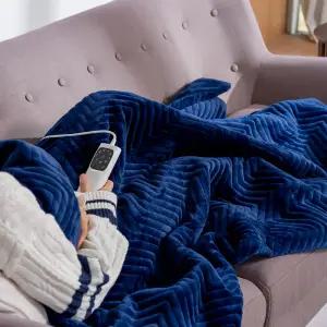 이메텍 프리미엄 벨벳 전기담요 GOK-098 (네이비블루)
