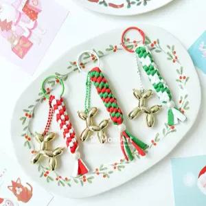 맘아트 DIY 운동화끈 크리스마스 골드퍼피 키링 만들기 키트 스쿠비두