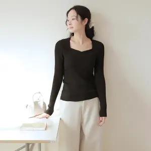 [르포엠]카트리나 하트넥 골지 니트 3종세트