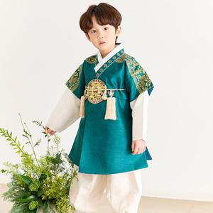 [키즈톡톡]은곤 남아 한복 (1-15호) 유아 어린이 돌 아기 주니어 13세 남자아이 형제 세자 전통 금박 세트