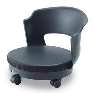 [체어포커스] 에그 좌식바퀴의자 고급쿠션 등받이 EGB-450 청소 바닥 이동 보조 원형 화분 원형