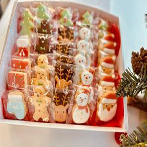 (완제품)크리스마스 아이싱쿠키 상자대(쿠키32개 패밀리사이즈) 크리스마스단체선물