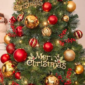 트리 240 cm 용 골드레드볼 크리스마스 트리 오너먼트 세트 59p 크리스마스 오너먼트