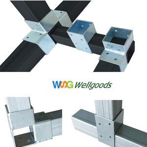 웰굿즈 사각파이프조인트 아연 각파이프 연결 각관 브라켓